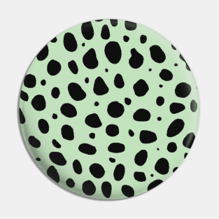 Light Green and Black Cheetah Print Animal Print Pin