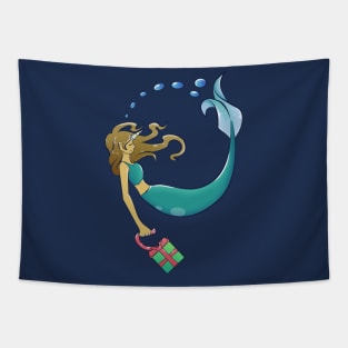 Christmas Mermaid Tapestry