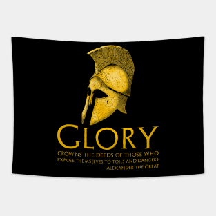 Alexander The Great Quote On Glory - Ancient Greek History Tapestry