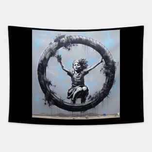 Spinning Tires Tapestry