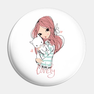 Lovely Girl Pin