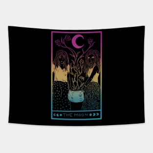 Midnight Margarita Moon - tarot card pan pride pastel Tapestry