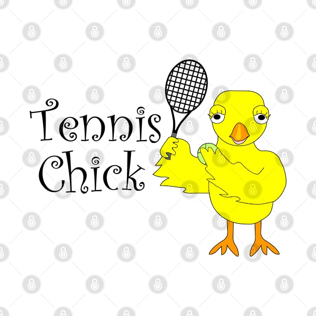 Tennis Chick Text by Barthol Graphics