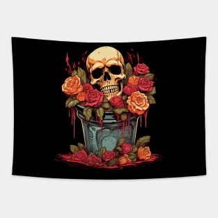 Spooky horror flower bouquet - Happy Halloween Tapestry