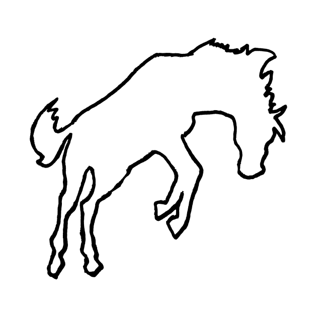 bucking horse outline by Shyflyer