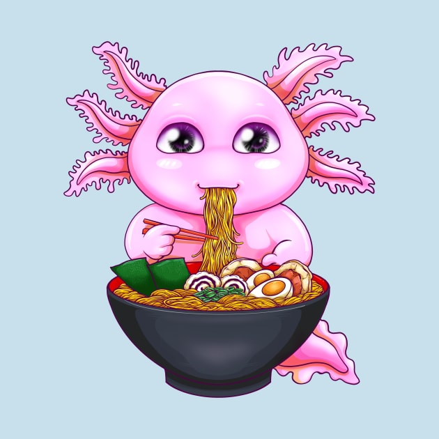 Axolotl Big Ramen Noodles by XXII Designs