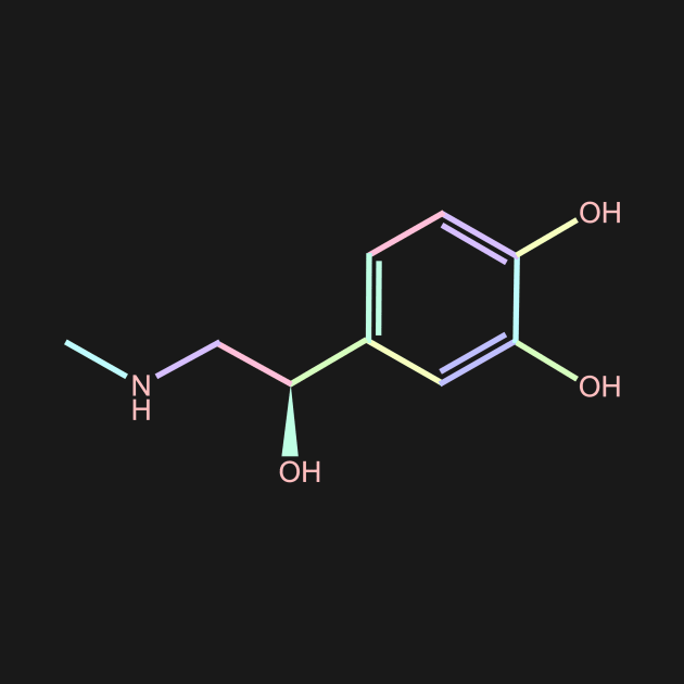 Adrenaline Kawaii Pastel Rainbow Molecule by ChemECool