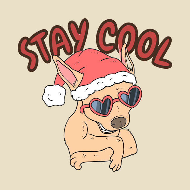 Christmas Dog With Glasses by artasly