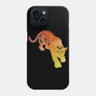 running leopard in mexican pattern ecopop Phone Case