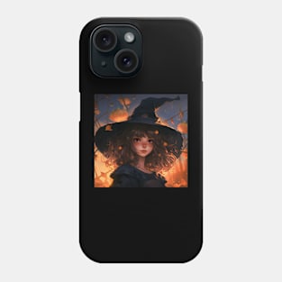 Halloween witch girl Phone Case