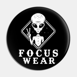 Focus Wear Alien V Sign White Pin