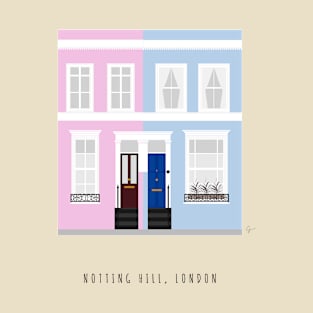 Colorful Houses in Notting Hill, London, England T-Shirt