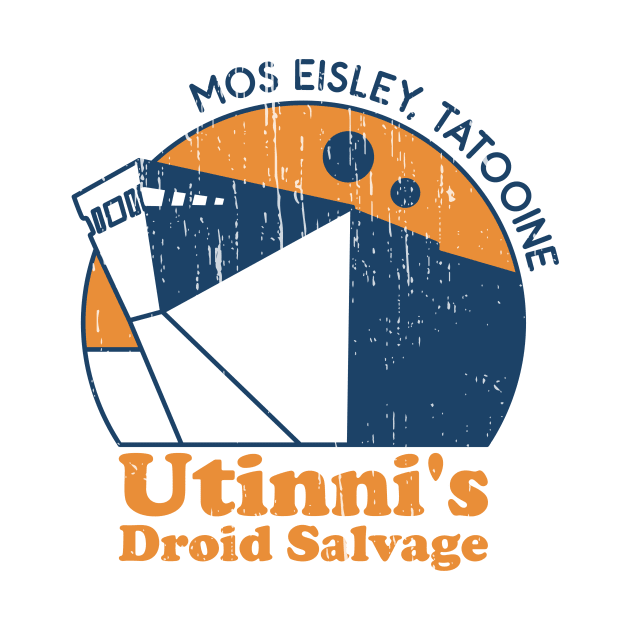 Utinni's Droid Salvage Distressed Retro by sfcubed