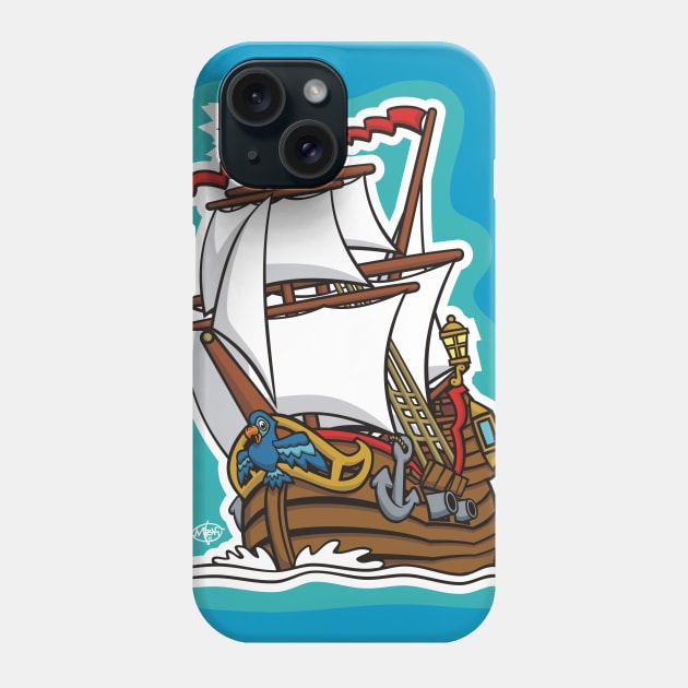 Pirate Ship Phone Case by MBK