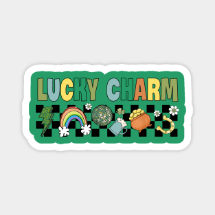 Retro St Patrick's Day Lucky Charm Tshirt Magnet