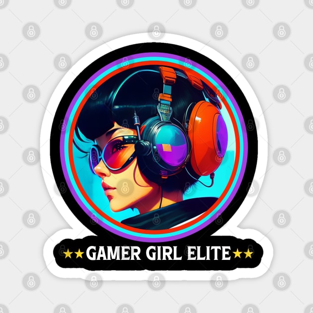 Gamer Girl Elite Magnet by QuirkyPrintShop