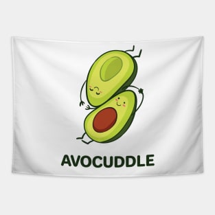 Avocado Avocuddle Pun Design Tapestry