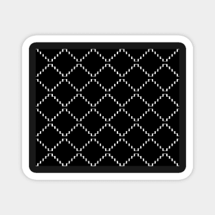 Abstract geometric pattern - black and white. Magnet