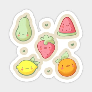 Cute fruits illustration Magnet