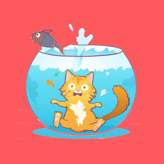 CAT IN FISHBOWL by MGphotoart