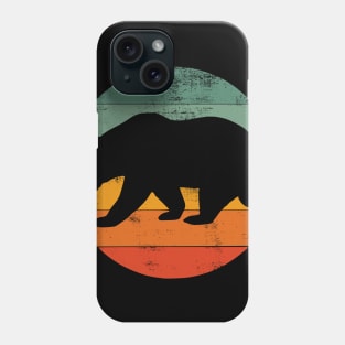 Vintage Bear sunset distressed vintage sun retro Phone Case