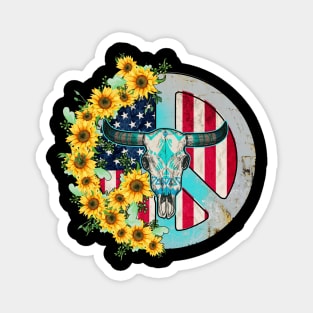 4th of July western American Design Magnet