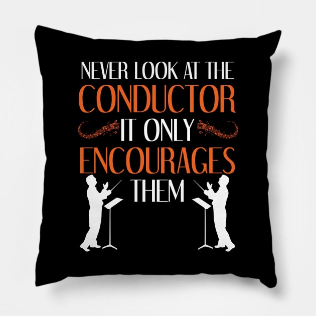 Funny Orchestra Conductor Pillow by TeeShirt_Expressive