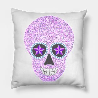 Day of the Dead purple Skull Pillow