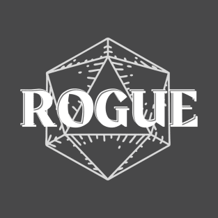 Rogue Class DnD D20 Dice Print T-Shirt