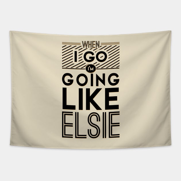 Going Like Elsie Tapestry by byebyesally