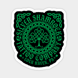 2k24 Silver Shamrock Tattoo Company St. Paddy's Style 03 Green Magnet