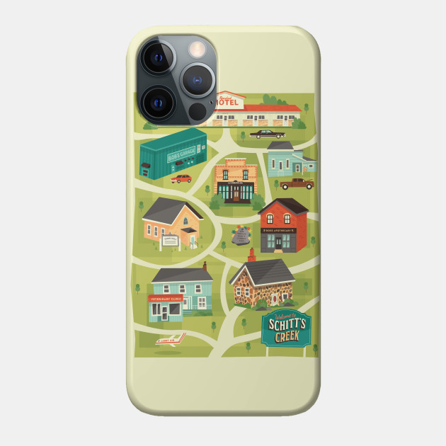 Schitt's Creek Town Map - Schitts Creek - Phone Case