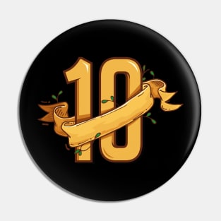 Exclusive Number 10 Pin