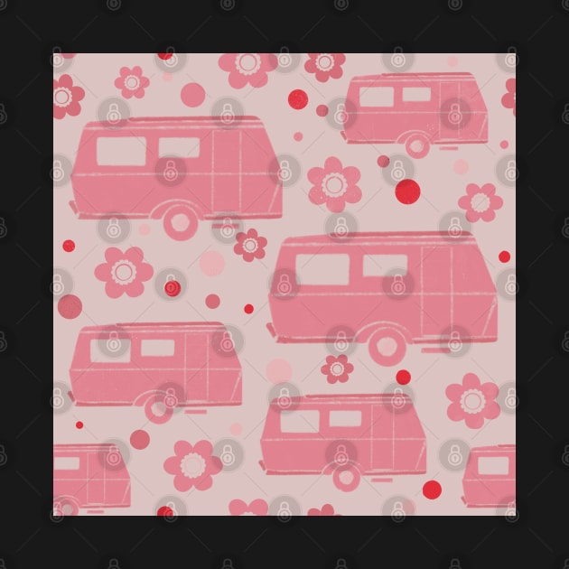 Pink Caravan Daisy  Pattern by NattyDesigns