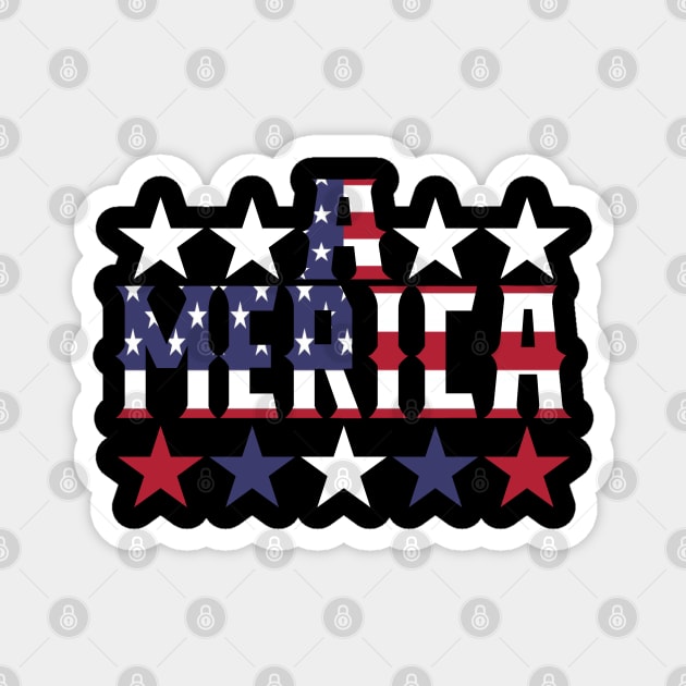 Independence Day America Magnet by HassibDesign