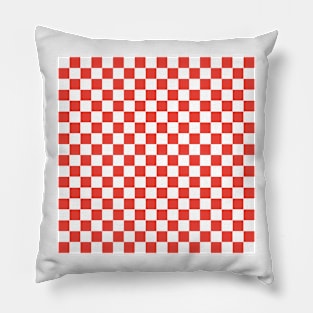 Red and white checkered pattern Pillow