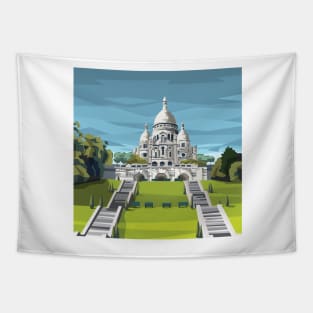 Montmartre Sacre Coeur, Paris Tapestry