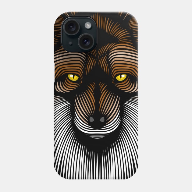 Fox face lines Phone Case by albertocubatas