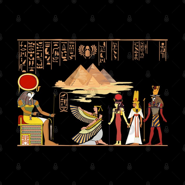 Egyptian Papyrus Pyramid Pharao Goddess Gift Idea by Macphisto Shirts