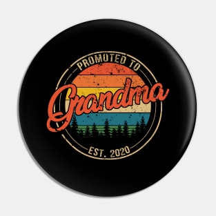 Promoted to Grandma Est 2020 Mothers Day Gift Pin