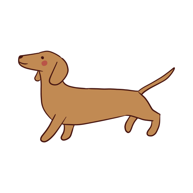 Cute Dachshund illustration by Mayarart