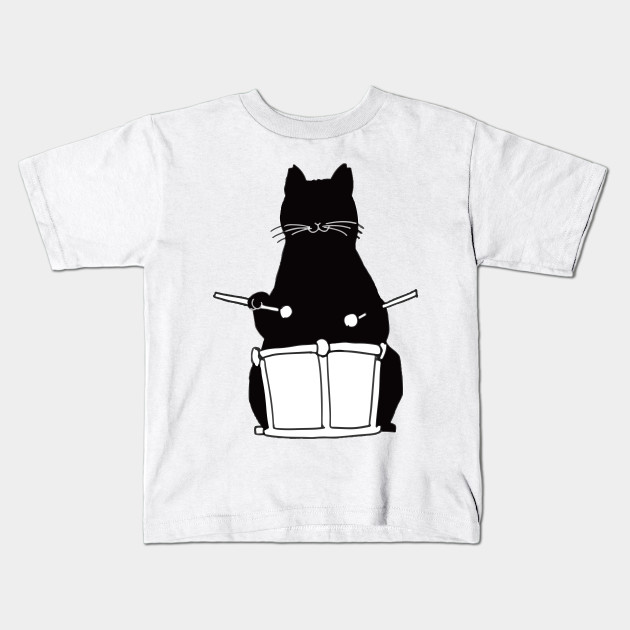Black Cat Snare Drums Emoji Funny Drumming Gift Drum Cat Kids