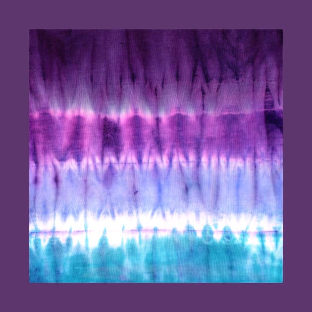 Purple and Blue Ombre Tie-Dye Stripes by Carolina Díaz