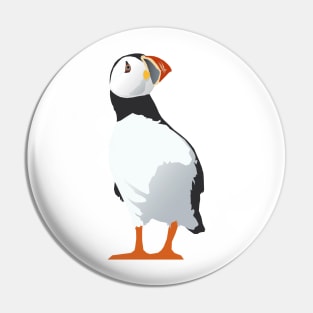 Curious Puffin - on white Pin