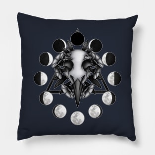 Moonlight Crow & Flora Pillow