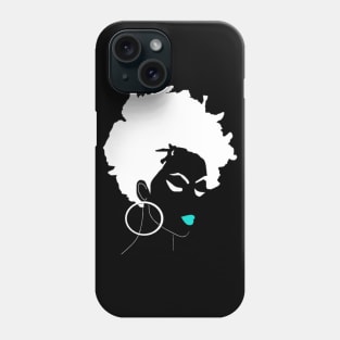 Natural Hair Tapered AFRO and Red Lipstick Shirt 2 Phone Case