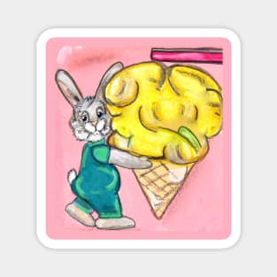 Icecream Shop Bunny Magnet