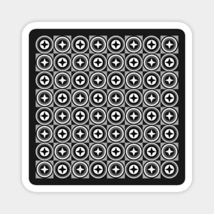 retro geometric pattern Magnet