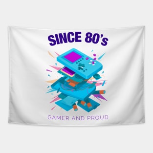 Since 80s Gamer and Proud - Gamer gift - Retro Videogame Tapestry