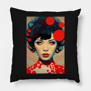 Modern woman in pop-art style Pillow